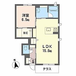 AzulwisteriaA 1LDKの間取図画像