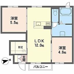 シャーメゾン天野 2LDKの間取図画像