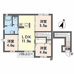 グランドメゾンKyamoB 3LDKの間取図画像