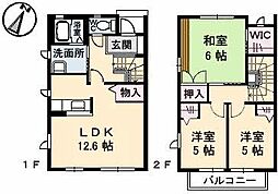 クレール　アヴェニール 1階3LDKの間取り