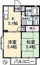 フレグランス高須 2Kの間取図画像