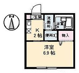 プチハウス95’ 1階1Kの間取り