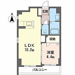 ドミール千田町 1LDKの間取図画像