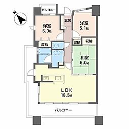 スターアーク牛田新町1201号室 12階3LDKの間取り
