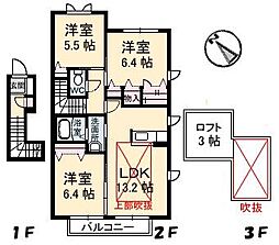 GraceK'sAvenueA 3LDKの間取図画像