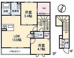シャーメゾンソラ 2LDKの間取図画像