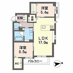 セ・メルヴェイユ 2LDKの間取図画像