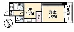 メゾンブランシェ 1DKの間取図画像