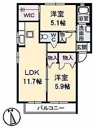 間取図画像 2LDK