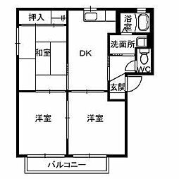 シャーメゾン明神B 3DKの間取図画像