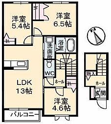 チェルシー 3LDKの間取図画像