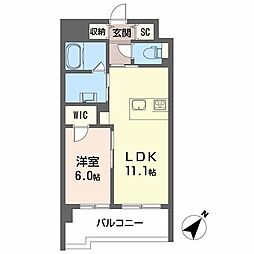 シャーメゾンステージ碧小郡高砂町 1LDKの間取図画像