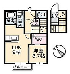 シャーメゾン瑠璃 1LDKの間取図画像