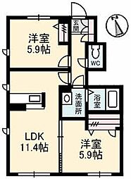 間取図画像 2LDK