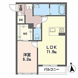 間取図画像 1LDK