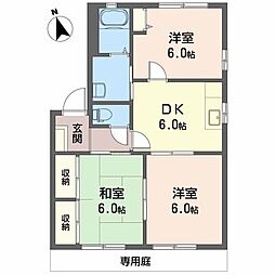 ディアス千原5 3DKの間取図画像