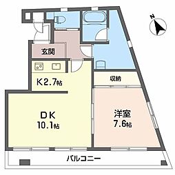 ファミーユ 1LDKの間取図画像