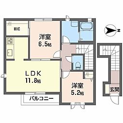 フサクラヴィエA 2LDKの間取図画像
