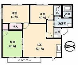 間取図画像 3LDK