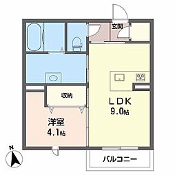 ルミナスコート 1LDKの間取図画像