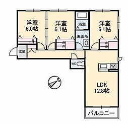 間取図画像 3LDK