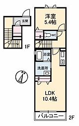 シャーメゾンベルブランシュ 1LDKの間取図画像