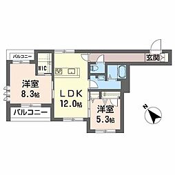 ベレオカリマッタ 2LDKの間取図画像
