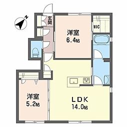 シャーメゾンデトム 2LDKの間取図画像