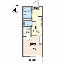 アメニティ土居B 1Kの間取図画像