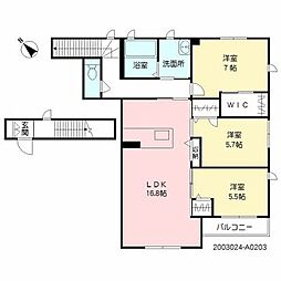 ノワール博多駅南 3LDKの間取図画像