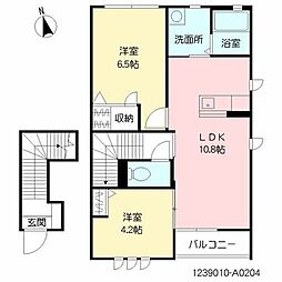シャーメゾン御所ノ内 2LDKの間取図画像