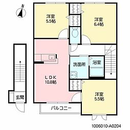 ラフィーネプロムナード3A 3LDKの間取図画像