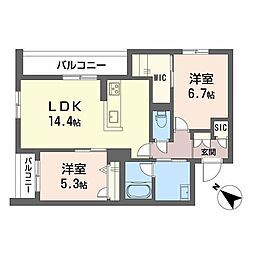 間取図画像 2LDK