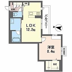 ＢＥＲＥＯ　さくら坂 2階1LDKの間取り