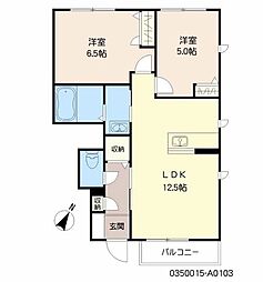 コンフォート・5A棟 2LDKの間取図画像