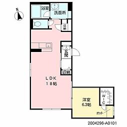 ＳｈａＭａｉｓｏｎ　Ｌｕｎａ 1階1LDKの間取り