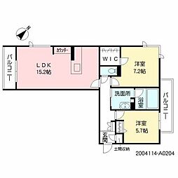 間取図画像 2LDK