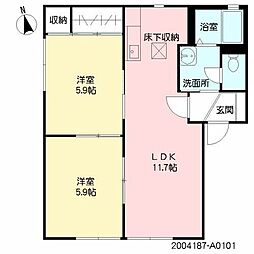 間取図画像 2LDK
