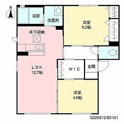 エスポワールT・SB 2LDKの間取図画像
