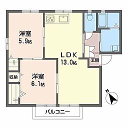 間取図画像 2LDK