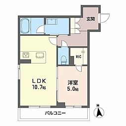 ヴェルメゾン須屋 3階1LDKの間取り