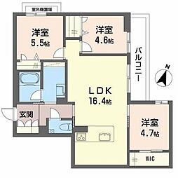 シャーメゾン菊陽 3LDKの間取図画像