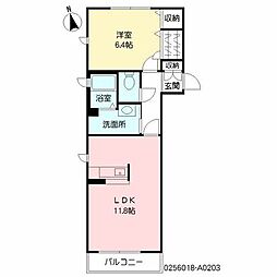 ラ・シエロ 1LDKの間取図画像