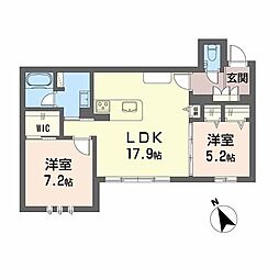 ＷｉｔｈＰｌｕｓ天保山公園 1階2LDKの間取り