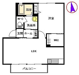 クローバー 1LDKの間取図画像
