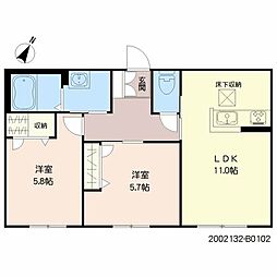 間取図画像 2LDK