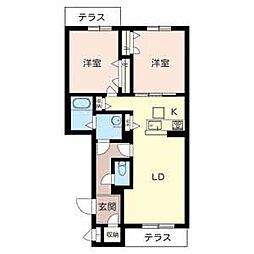 間取図画像 2LDK