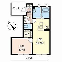 シャーメゾン和2 1LDKの間取図画像
