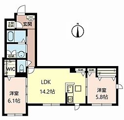 シャーメゾン別宮 2LDKの間取図画像