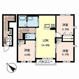 ベル・マルジェ 3LDKの間取図画像